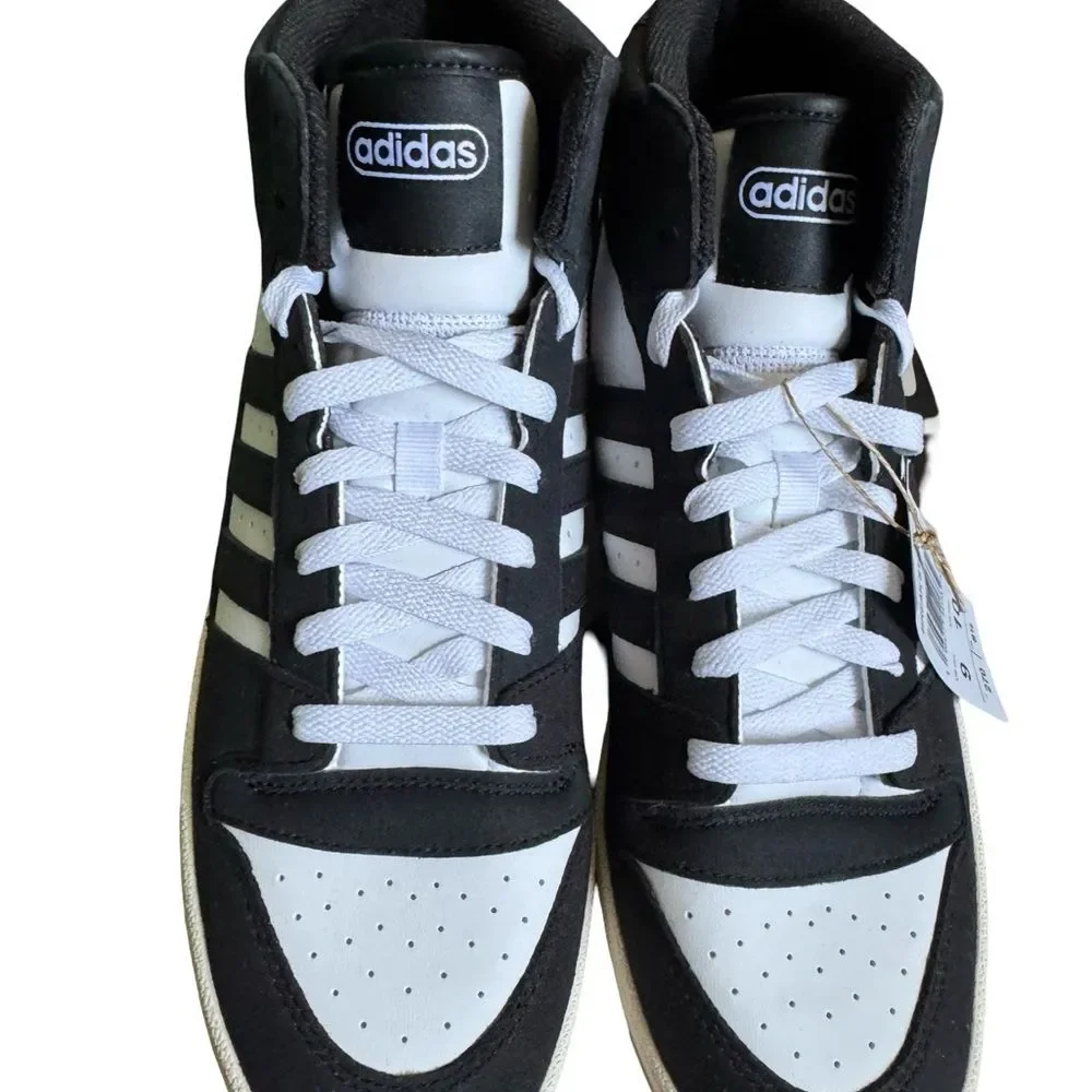 Adidas Break Start Mid Basketball Shoes Men's 9 Women's 10 Black White Gum NWT